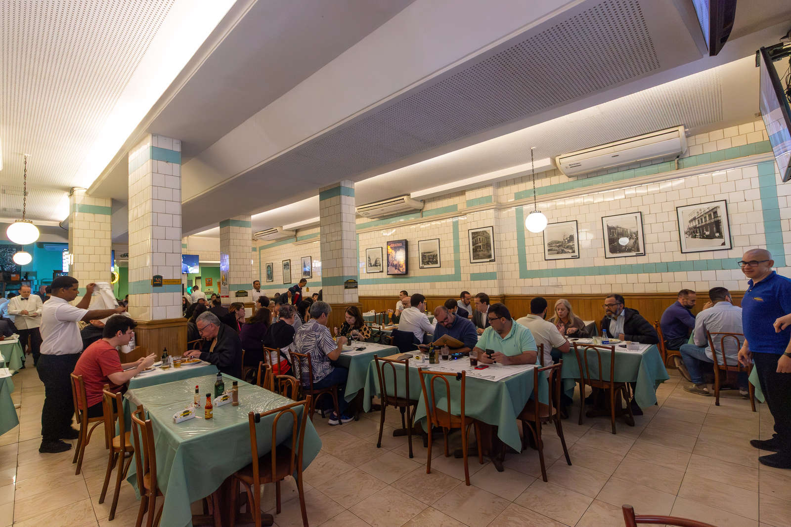 The main dining room at Casa Urich during lunch