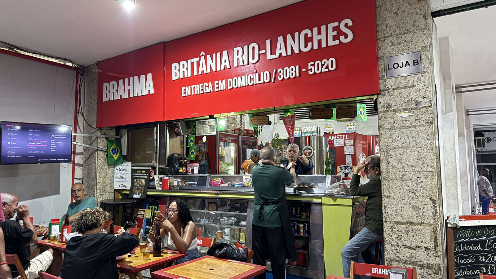 The exterior of Britânia Rio-Lanches in Tijuca