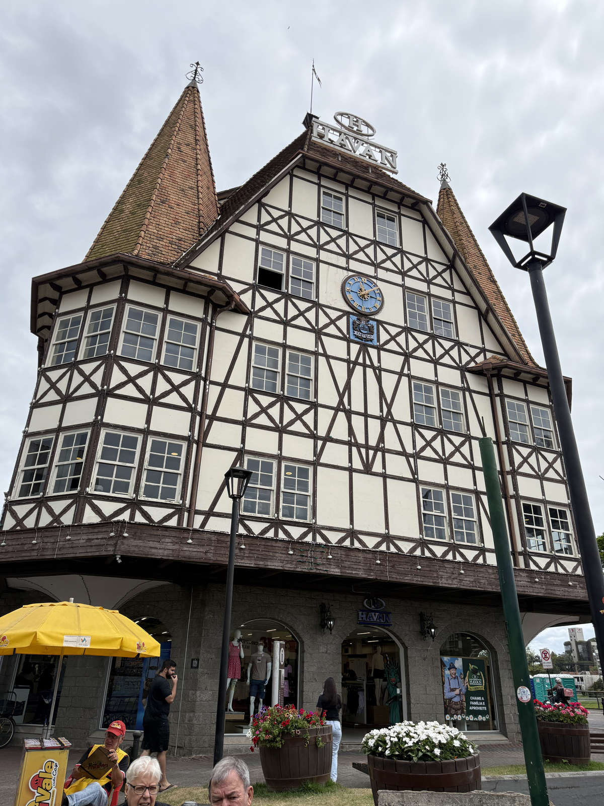 The half-timbered Havan store in central Blumenau