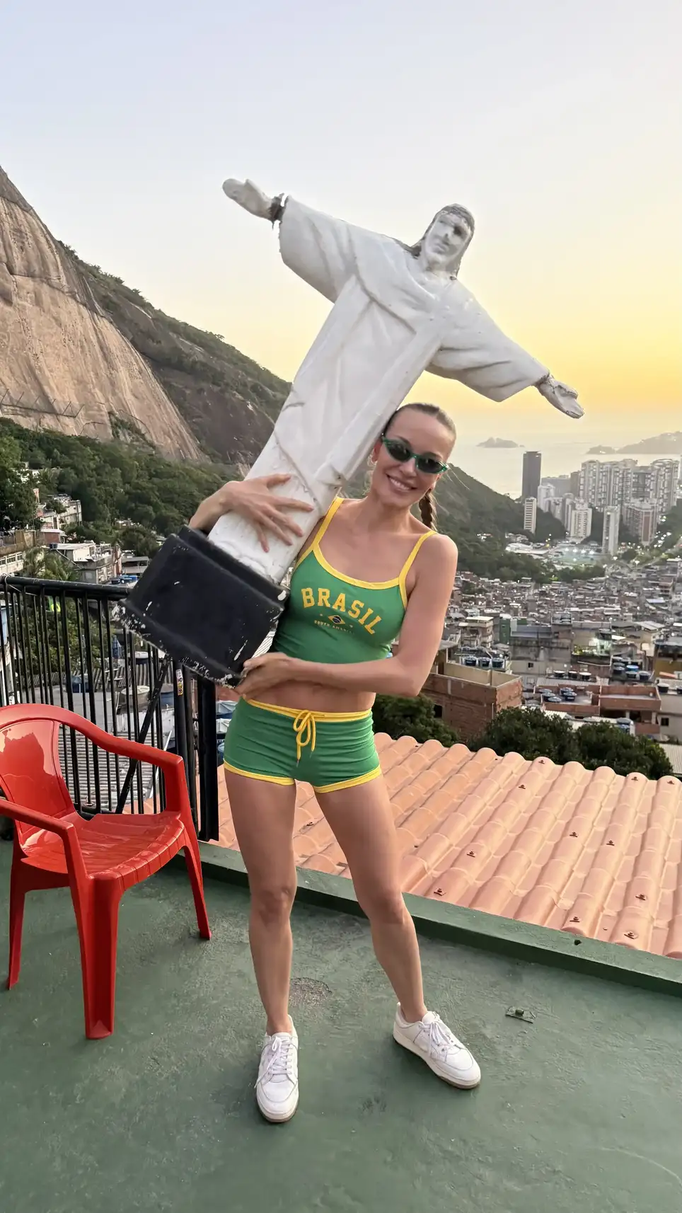 Rooftop viewpoint above Rocinha