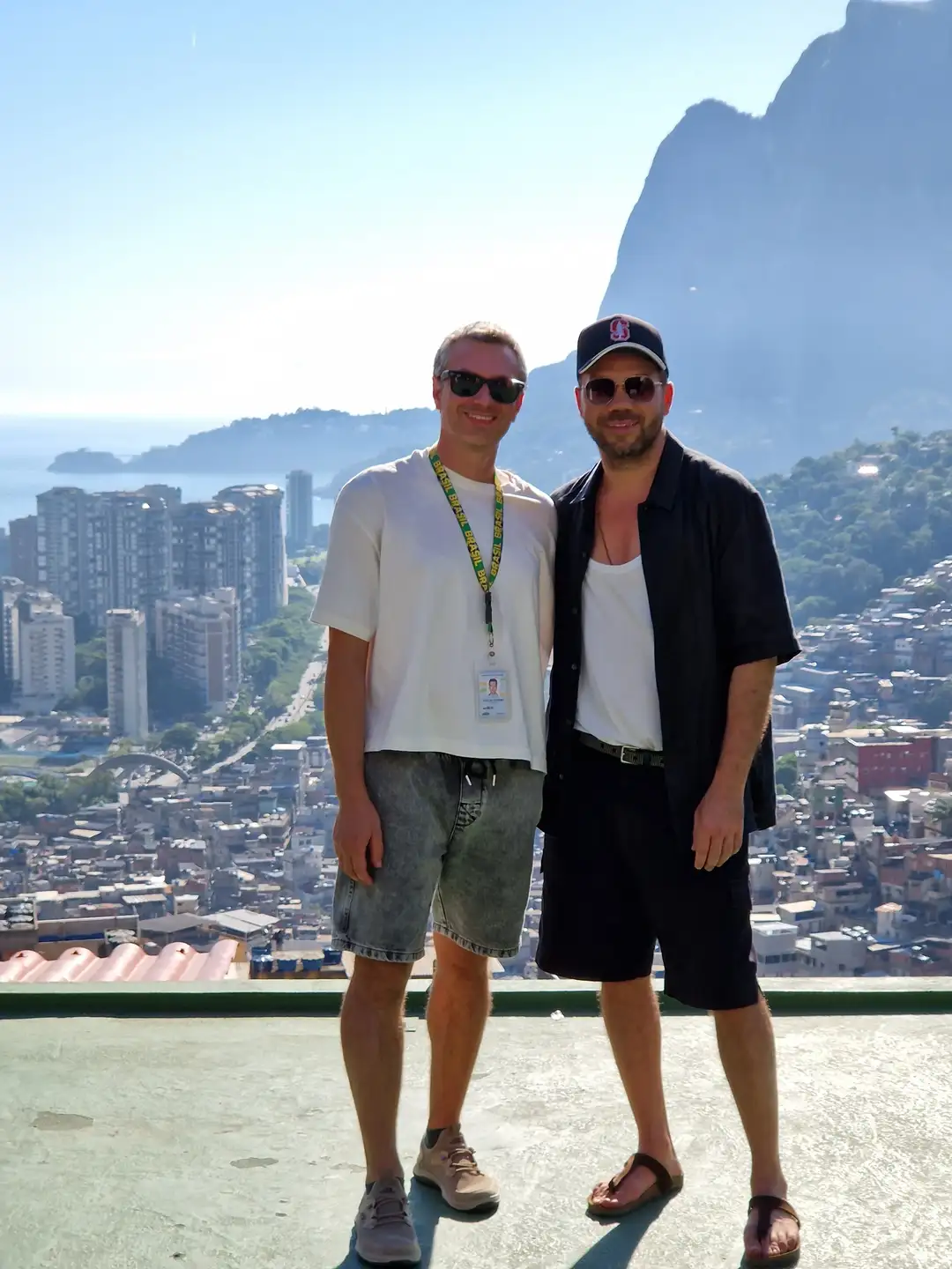 Visitors at a Rocinha viewpoint